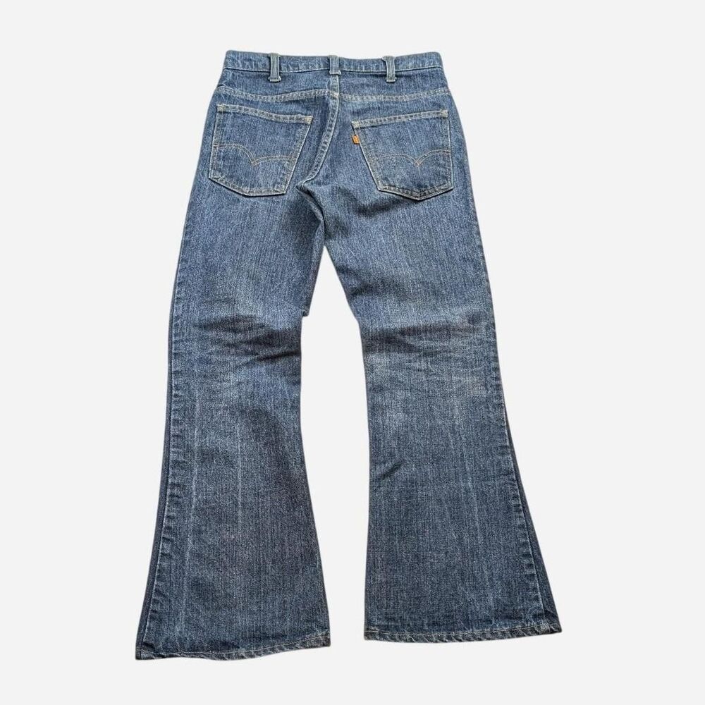 Vintage 70s Levi's 647 Orange Tab Bell Bottom Flare Jeans 29*28 Disco Hippie